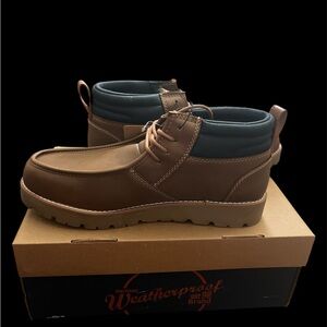 Men’s Weatherproof Brown and Blue Boots